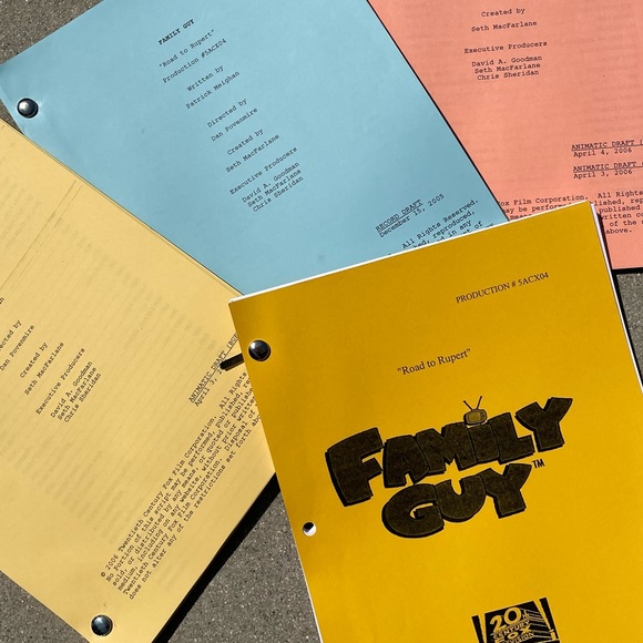 Other Family Guy Set 20506 Production Used Scripts Episode Road